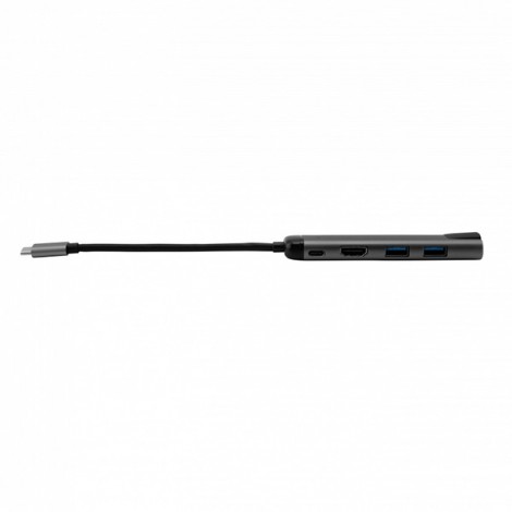 USB (3.1) hub 5-port, 49141, szara, długość przewodu 15cm, Verbatim, adapter USB C na USB C, 1x USB A, HDMI, ETHERNET USB (3.1) hub 5-port, 49141, szara, długość przewodu 15cm, Verbatim, adapter USB C na USB C, 1x USB A, HDMI, ETHERNET