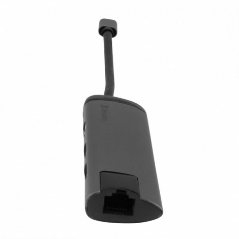 USB (3.1) hub 5-port, 49141, szara, długość przewodu 15cm, Verbatim, adapter USB C na USB C, 1x USB A, HDMI, ETHERNET USB (3.1) hub 5-port, 49141, szara, długość przewodu 15cm, Verbatim, adapter USB C na USB C, 1x USB A, HDMI, ETHERNET