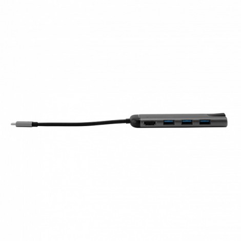 USB (3.1) hub 6-port, 49142, szara, długość przewodu 15cm, Verbatim, 1x USB C, USB A, HDMI USB (3.1) hub 6-port, 49142, szara, długość przewodu 15cm, Verbatim, 1x USB C, USB A, HDMI