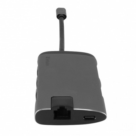 USB (3.1) hub 6-port, 49142, szara, długość przewodu 15cm, Verbatim, 1x USB C, USB A, HDMI USB (3.1) hub 6-port, 49142, szara, długość przewodu 15cm, Verbatim, 1x USB C, USB A, HDMI