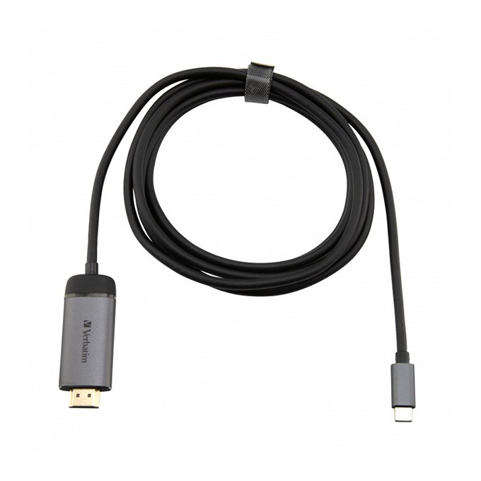 USB (3.1) hub 1-port, 49144, szara, długość przewodu 1,5m, Verbatim, adapter USB C na HDMI