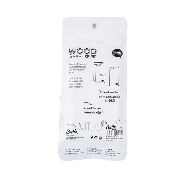 Obudowa do iPhone 5/5S/5SE, różowy, TPU, Wood Spirit Sweet, Smile