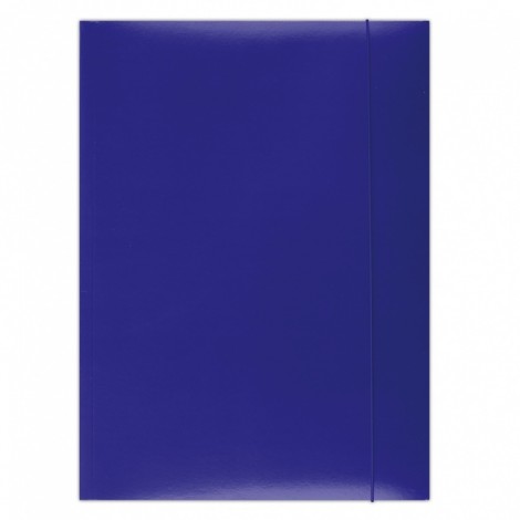 Teczka z gumką OFFICE PRODUCTS, karton/lakier, A4, 350gsm, 3-skrz., niebieska Teczka z gumką OFFICE PRODUCTS, karton/lakier, A4, 350gsm, 3-skrz., niebieska