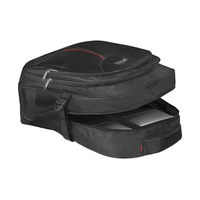 Plecak na  notebook 15,6", Carbon, czarny, poliester, nieprzemaklne dno i kieszenie, Defender