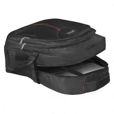 Plecak na  notebook 15,6", Carbon, czarny, poliester, nieprzemaklne dno i kieszenie, Defender