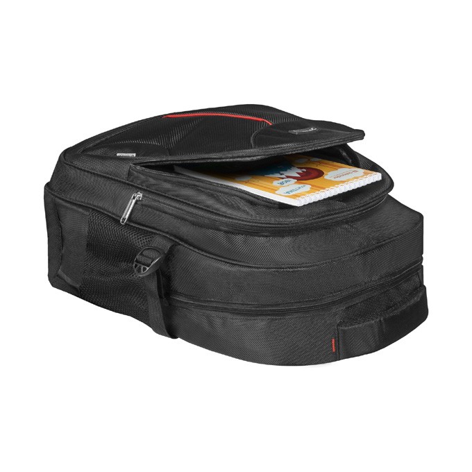 Plecak na  notebook 15,6", Carbon, czarny, poliester, nieprzemaklne dno i kieszenie, Defender