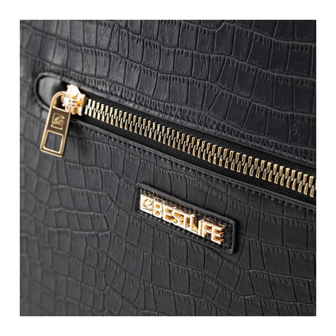 Plecak na  notebook 15,6", Dalia, czarny, poliuretan, Bestlife