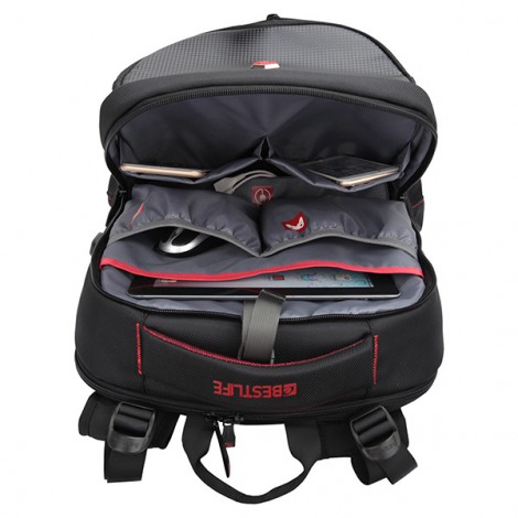 Plecak na notebook 17", Snake Eye, czarny, nylon, Bestlife Plecak na notebook 17", Snake Eye, czarny, nylon, Bestlife
