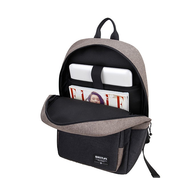 Plecak na  notebook 15,6", Alpha, brązowy, poliester, Bestlife