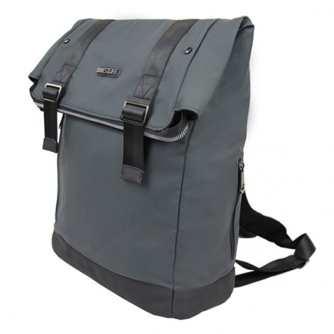 Plecak na notebook 15,6", La Minor, szary, poliuretan, Bestlife Plecak na notebook 15,6", La Minor, szary, poliuretan, Bestlife