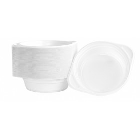 Flaczarka plastikowa OFFICE PRODUCTS, 500ml, śr. 16cm, 100 szt., biała