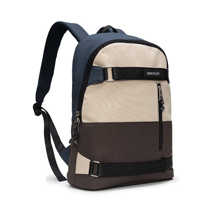 Plecak na  notebook 14,1", COL-Skate, brązowy, poliester, Bestlife