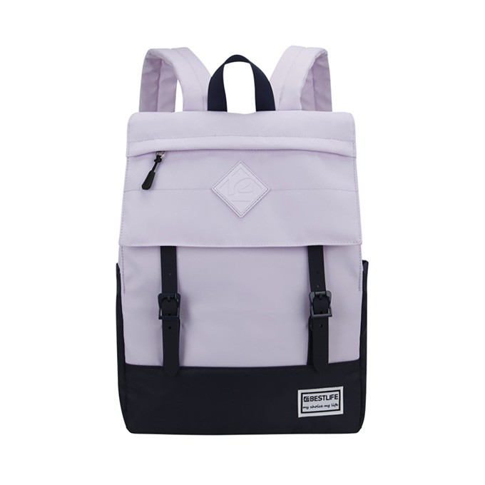 Plecak na  notebook 15.6", COL-Buckles, fioletowy, poliester, Bestlife