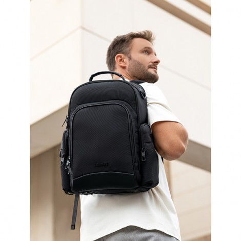 Plecak na  notebook 15,6", Ryder, czarny, nylon, Bestlife