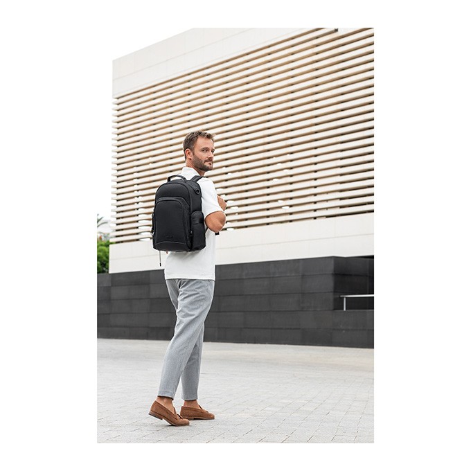 Plecak na  notebook 15,6", Ryder, czarny, nylon, Bestlife