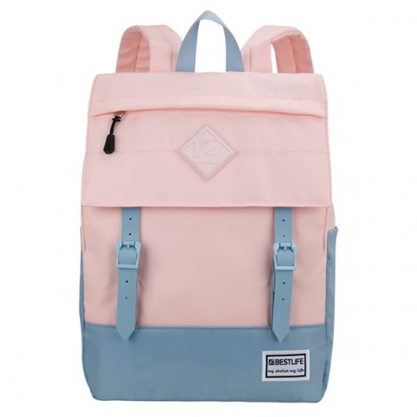 Plecak na notebook 15,6", COL-Buckles, różowy, poliester, Bestlife Plecak na notebook 15,6", COL-Buckles, różowy, poliester, Bestlife
