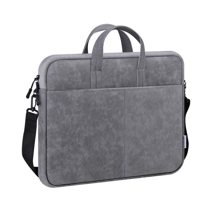 Torba na  notebook 15,6", SOLID, szara, imitacja skóry, Defender