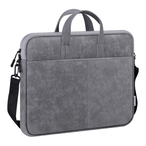 Torba na  notebook 15,6", SOLID, szara, imitacja skóry, Defender