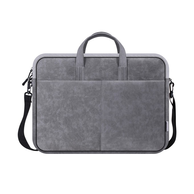 Torba na  notebook 15,6", SOLID, szara, imitacja skóry, Defender