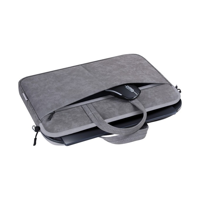 Torba na  notebook 15,6", SOLID, szara, imitacja skóry, Defender