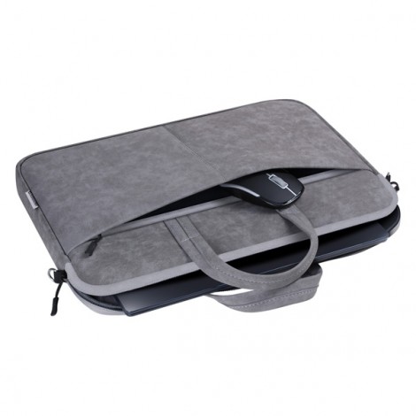 Torba na  notebook 15,6", SOLID, szara, imitacja skóry, Defender