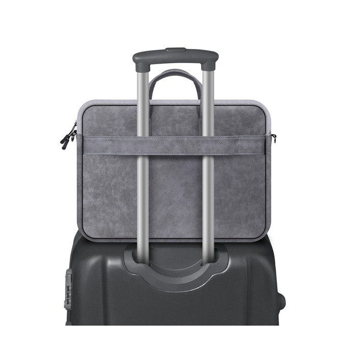 Torba na  notebook 15,6", SOLID, szara, imitacja skóry, Defender