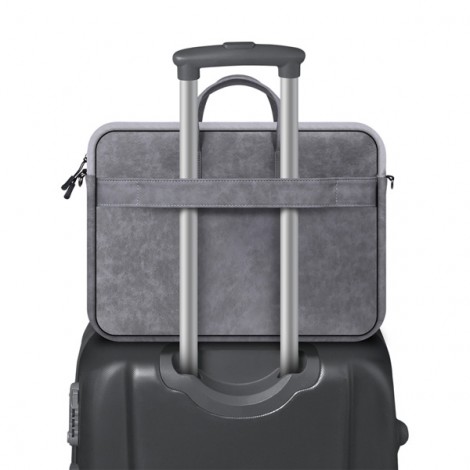 Torba na  notebook 15,6", SOLID, szara, imitacja skóry, Defender