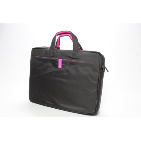 Torba na  notebook 15,6", czarna z różowymi wstawkami, nylon, NT006 typ Crown, EOL