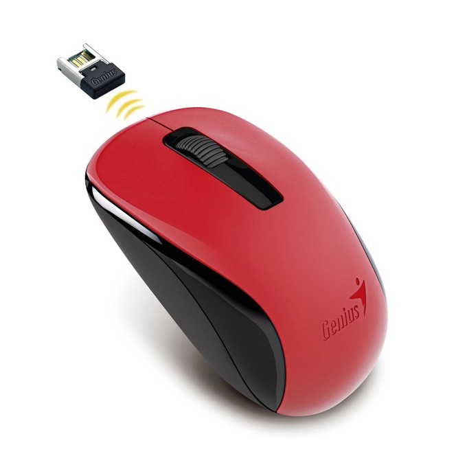 Mysz bezprzewodowa, Genius NX-7005, czerwona, optyczna, 1200DPI