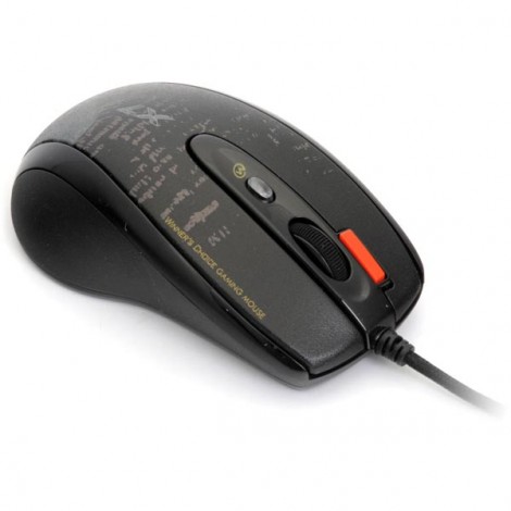 Mysz przewodowa, A4Tech F5, czarna, optyczna, 3000DPI