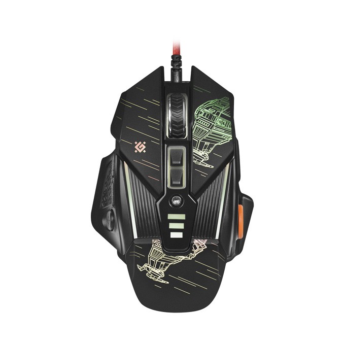 Mysz przewodowa, Defender sTarx GM-390L, czarna, optyczna, 3200DPI
