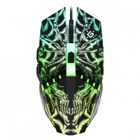 Mysz przewodowa, Defender Prototype GM-670L, czarna, optyczna, 2400DPI