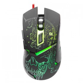 Mysz przewodowa, Defender Alfa GM-703L, czarna, optyczna, 3200DPI