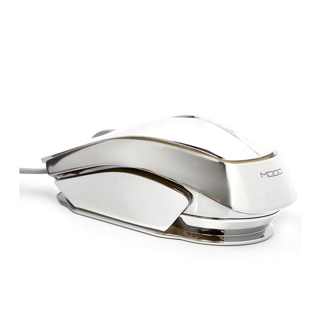 Mysz przewodowa, E-blue MOOD, srebrna, optyczna, 2400DPI, e-box