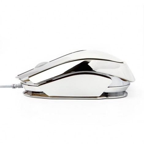 Mysz przewodowa, E-blue MOOD, srebrna, optyczna, 2400DPI, e-box