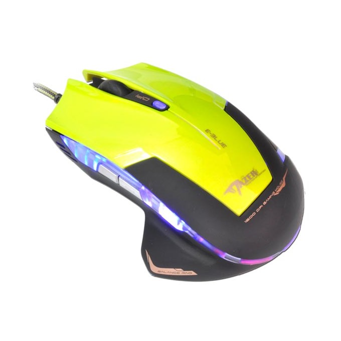 Mysz przewodowa, E-blue Mazer R, zielona, optyczna, 2400DPI, EOL