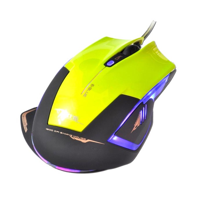 Mysz przewodowa, E-blue Mazer R, zielona, optyczna, 2400DPI, EOL