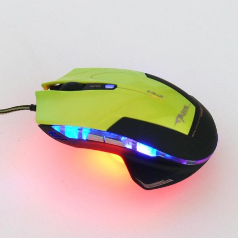 Mysz przewodowa, E-blue Mazer R, zielona, optyczna, 2400DPI, EOL