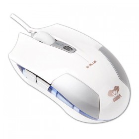 Mysz przewodowa, E-blue Cobra S, biała, optyczna, 1600DPI