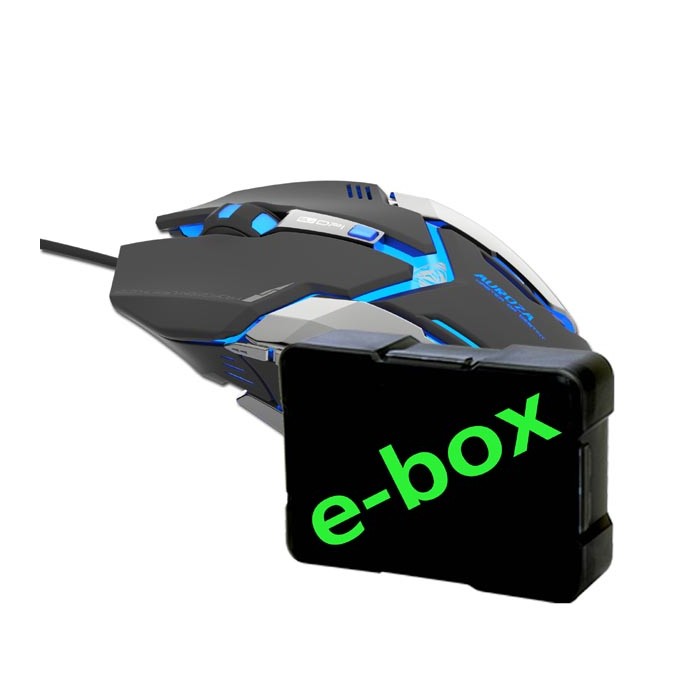 Mysz przewodowa, E-blue Auroza Gaming, czarna, optyczna, 4000DPI, e-box