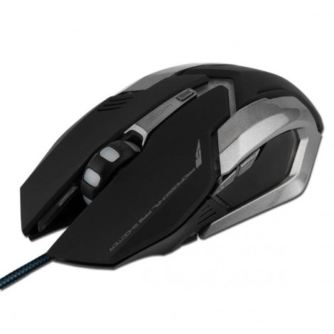 Mysz przewodowa, E-blue Auroza Gaming, czarna, optyczna, 4000DPI, e-box Mysz przewodowa, E-blue Auroza Gaming, czarna, optyczna, 4000DPI, e-box
