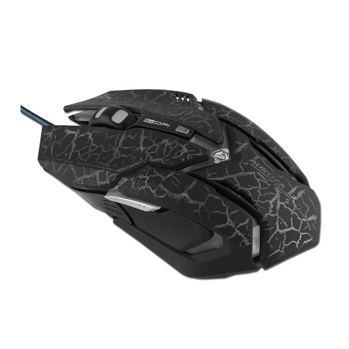 Mysz przewodowa USB, E-blue Auroza Gaming, czarna, optyczna, 4000DPI, e-box