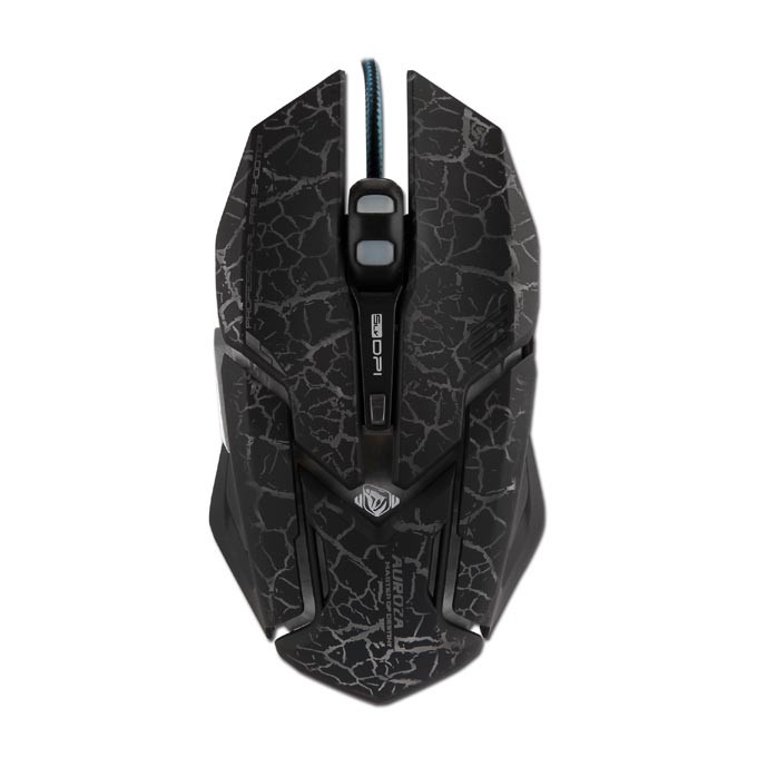 Mysz przewodowa USB, E-blue Auroza Gaming, czarna, optyczna, 4000DPI, e-box