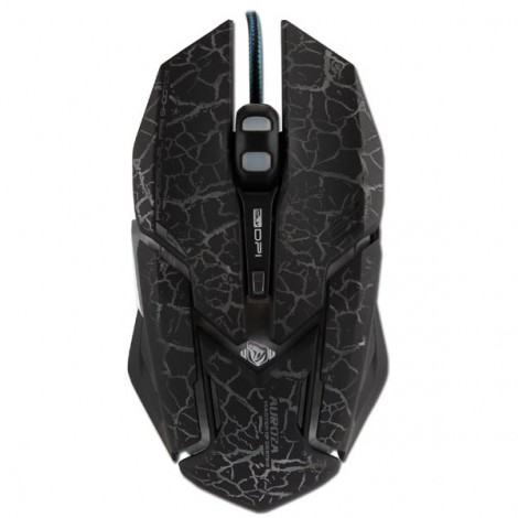 Mysz przewodowa USB, E-blue Auroza Gaming, czarna, optyczna, 4000DPI, e-box