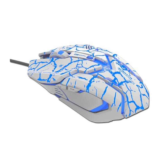 Mysz przewodowa, E-blue Auroza Gaming, biała, optyczna, 4000DPI, e-box