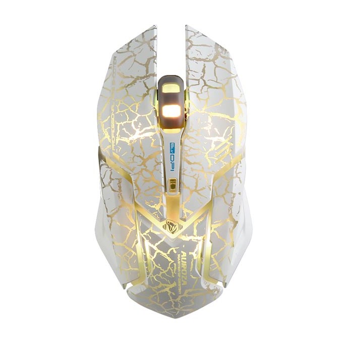 Mysz przewodowa, E-blue Auroza Gaming, biała, optyczna, 4000DPI