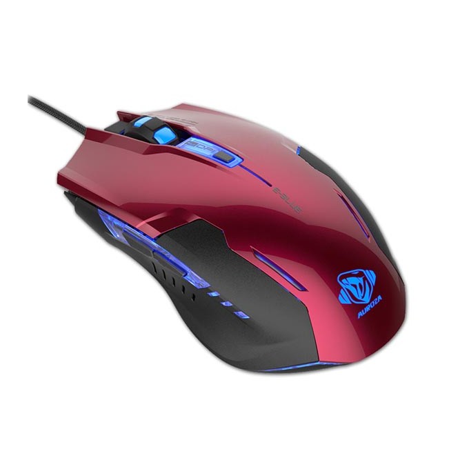 Mysz przewodowa, E-blue Auroza G, czerwona, optyczna, 3000DPI