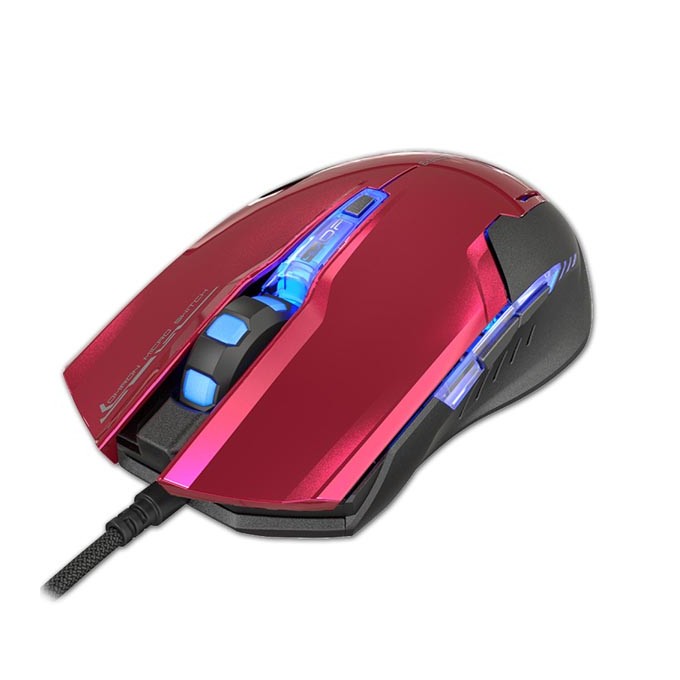 Mysz przewodowa, E-blue Auroza G, czerwona, optyczna, 3000DPI