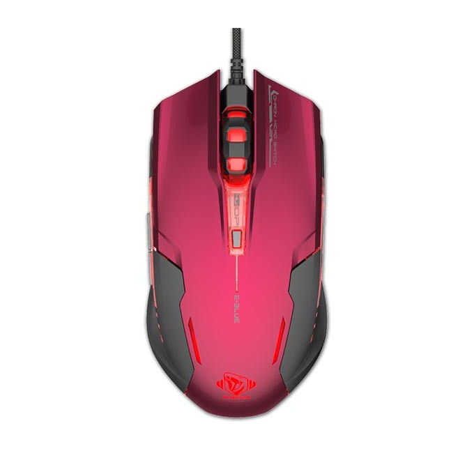 Mysz przewodowa, E-blue Auroza G, czerwona, optyczna, 3000DPI