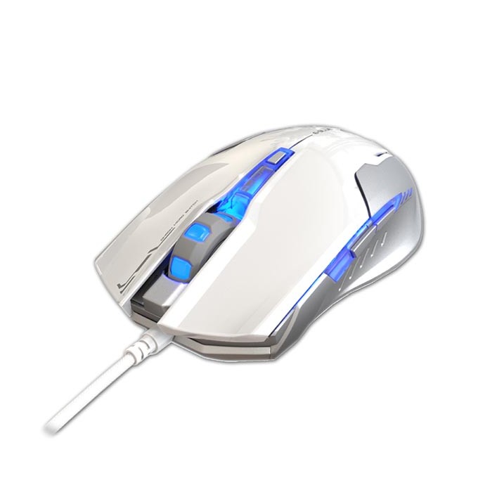 Mysz przewodowa, E-blue Auroza G, biała, optyczna, 3000DPI, EOL